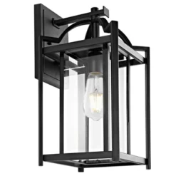 Lighting Store 23 Portar Outdoor Wall Lantern - PLT4008 - Clear/Black - Safavieh