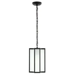 Hyla 8" Outdoor Pendant - PLT4024 - Black - Safavieh -Lighting Store GUEST b447cb53 805e 417c 8550 fcbf7e868cd7