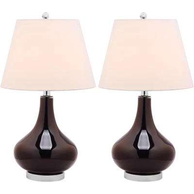 Amy Gourd Glass Table Lamp (Set Of 2) - 24" Height - LIT4087 - Safavieh 4 Amy Gourd Glass Table Lamp (Set Of 2) - 24" Height - LIT4087 - Safavieh - Image 2