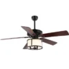 Kristos 3 Light 52" Ceiling Fan - CLF1024 - Black - Safavieh -Lighting Store GUEST b60cedb7 b7eb 4224 b4c6 e73bb642f8e4