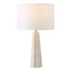 Naveen Travertine Table Lamp - CTL1082 - Travertine/White - Safavieh Couture