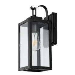 Clemens 6.65" Outdoor Sconce (Set Of 2) - PLT4018 - Black - Safavieh -Lighting Store GUEST b81dbd01 1a42 4499 9617 25291490584d