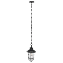 Adelle 9" Outdoor Pendant - PLT7013 - Black - Safavieh -Lighting Store GUEST b8b3c1cd 914e 4e16 a5da ea9e9cccf57c