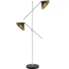Dwyer 2 Light 67.5 Inch Floor Lamp - Black/Chrome - Safavieh