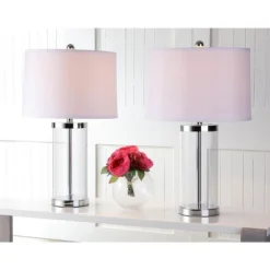 Jeanie Glass Table Lamp - 25 Inch Height - LIT4013 - Safavieh -Lighting Store GUEST bc6c3705 d71c 4a76 802f 933278e87d14