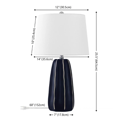 Jude Table Lamp - 25.5 Inch Height - TBL4613 - Navy - Safavieh 6 Jude Table Lamp - 25.5 Inch Height - TBL4613 - Navy - Safavieh - Image 4
