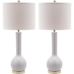 Mae Long Neck Ceramic Table Lamp (Set Of 2) - Safavieh -Lighting Store GUEST c2dca6c6 4175 4d33 b2bc 7176f426db37