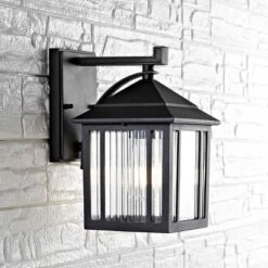 Ranzi Outdoor Wall Lantern - PLT4009 - Clear/Black - Safavieh -Lighting Store GUEST c4cf51fe e7c6 40cd 86f1 1954721de53d