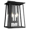 Velza Outdoor Wall Lantern - PLT4005 - Clear/Black - Safavieh