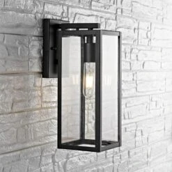 Norsan Outdoor Wall Lantern - PLT4006 - Clear/Black - Safavieh -Lighting Store GUEST c71eabfb b235 4d12 b745 6b68d6abf350