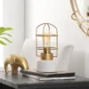 Sadaf Table Lamp - 10.5 Inch Height - TBL4292 - Brass/White - Safavieh