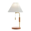 Jonah Table Lamp - 23 Inch Height - TBL4576 - Walnut/Brass - Safavieh