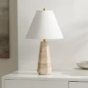 Calla 23.5" Travertine Table Lamp - Beige - Safavieh