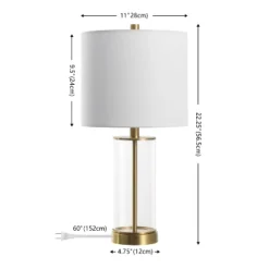 Anders 22.25" Table Lamp (Set Of 2) - TBL4620 - Clear/Brass - Safavieh -Lighting Store GUEST ca4a070b b1d2 4b2e 8f16 a9dc3a5fd564