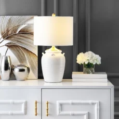 Lener Table Lamp - Ivory - Safavieh -Lighting Store GUEST cac09e45 9b1c 45b5 948e b3631ddc5ca3