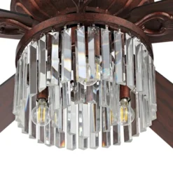 Laurila 3 Light 52" Ceiling Fan - CLF1025 - Rust - Safavieh -Lighting Store GUEST caf15cc6 8bcf 42a6 a526 5aa62b656ff6