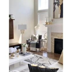 Sauna Floor Lamp - LIT4515 - Antique Gold - Safavieh -Lighting Store GUEST cc9b3f13 31dd 49e3 9de7 bdfb2ef2d8e0