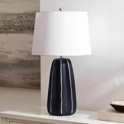 Jude Table Lamp - 25.5 Inch Height - TBL4613 - Navy - Safavieh 4 Jude Table Lamp - 25.5 Inch Height - TBL4613 - Navy - Safavieh - Image 2