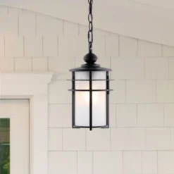 Adisyn 7" Outdoor Pendant - PLT4026 - Black - Safavieh -Lighting Store GUEST cda3e20e f8af 43f5 923e 8a0286801548