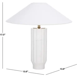Kori 16" Table Lamp - TBL2019 - Grey/Beige - Safavieh -Lighting Store GUEST cf91a992 20f1 4415 a7b4 b49af2c1aec0