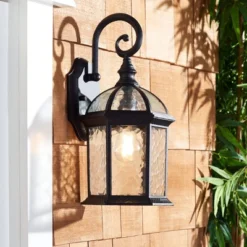 Falyn 8" Outdoor Wall Sconce (Set Of 2) - PLT7004 - Black - Safavieh -Lighting Store GUEST d26855b9 3e3c 4f8a aec0 dd60fa7236b7