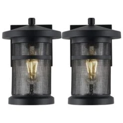 Osprey 7.5" Outdoor Sconce (Set Of 2) - PLT4029 - Black - Safavieh -Lighting Store GUEST d3745393 6b89 4562 ab90 970fc0896b67