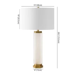 Lynsey Alabaster Table Lamp - CTL1031 - Gold/White - Safavieh Couture -Lighting Store GUEST d9d1b9f1 b356 4538 bdcc 8eaa1f401533