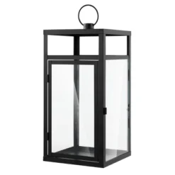 Fraleigh 20" Indoor/Outdoor Lantern - Black - PLT4074 - Safavieh -Lighting Store GUEST da6e7aa1 0ae1 47da b7e8 b4a24c33caeb