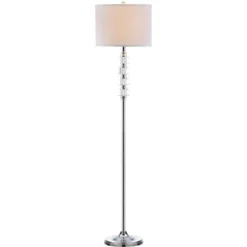 60" Lombard Street Floor Lamp Clear/Chrome (Includes CFL Light Bulb) - Safavieh -Lighting Store GUEST dd6a15d8 03a2 4c5c 956b d361d1cf556f