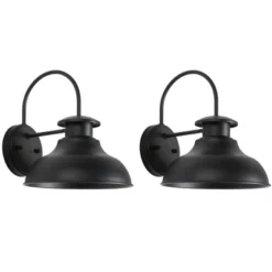 Linden 10" Outdoor Wall Sconce (Set Of 2) - PLT7001 - Black - Safavieh -Lighting Store GUEST dd7c3fca f6a5 49f4 9199 b656cdb22ce2