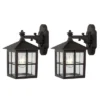 Penryn 10" Outdoor Sconce (Set Of 2) - PLT4032 - Black - Safavieh -Lighting Store GUEST dde5849c dc10 4bf8 8b67 2f1625582ddf