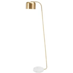Foley 59" Floor Lamp - FLL7001 - Gold/White Marble - Safavieh
