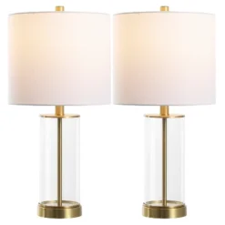 Anders 22.25" Table Lamp (Set Of 2) - TBL4620 - Clear/Brass - Safavieh