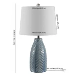 Naji Table Lamp - 24.5 Inch Height - TBL4258 - Blue Grey - Safavieh -Lighting Store GUEST e3117a0d 0bde 4fe4 a7b6 b57c49f55cd3