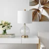 Lovell Table Lamp - 23 Inch Height - TBL4246 - Clear/Gold - Safavieh