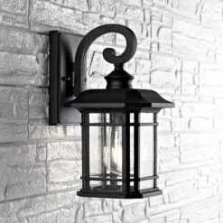 Lolia Outdoor Wall Lantern - PLT4010 - Clear/Black - Safavieh -Lighting Store GUEST e6a2465b 8d2d 48e2 9752 5d5531253a1d