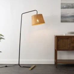 Millie 61" Floor Lamp - FLL4137 - Black/Natural - Safavieh -Lighting Store GUEST ea9d5f89 0ad9 403c bc11 46410261d89a
