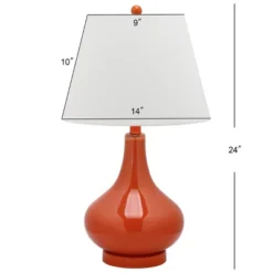 Amy Gourd Table Lamp - 24 Inch Height - LIT4087 - Orange - Safavieh 7 Amy Gourd Table Lamp - 24 Inch Height - LIT4087 - Orange - Safavieh -Lighting Store GUEST eb20c558 88cf 41dc 8fda 570f3849f1e3