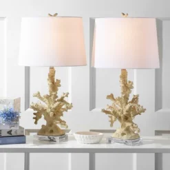 Faux Coral Branch Table Lamp (Set Of 2) - 28.5 Inch Height - LIT4161 - Creme - Safavieh -Lighting Store GUEST ed7c2285 c079 4c18 b4d6 7b68586027f4