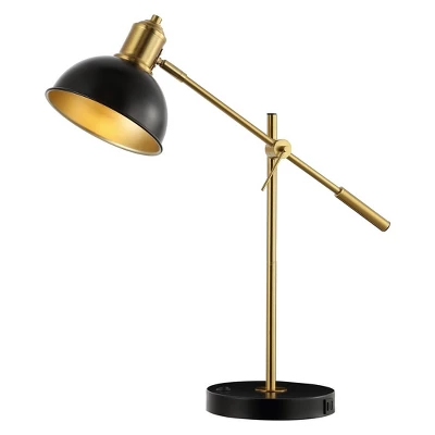 Amur Table Lamp W/ USB Port - 24 Inch Height - TBL4456 - Black/Brass - Safavieh 4 Amur Table Lamp W/ USB Port - 24 Inch Height - TBL4456 - Black/Brass - Safavieh - Image 2