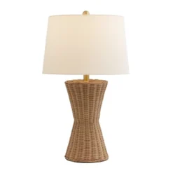 Aitana Table Lamp - 26 Inch Height - TBL4582 - Natural/Brass - Safavieh