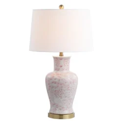 Calli Table Lamp (Set Of 2) - 28 Inch Height - TBL4161 - Pink/White - Safavieh -Lighting Store GUEST f4eeabe7 4f4b 43c5 a2a8 299b3c356d83