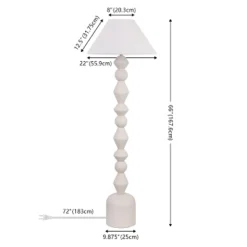 Lanie 65.75" Floor Lamp - FLL4145 - White Washed - Safavieh -Lighting Store GUEST f4f95994 1ffc 49cd a6e1 3fad6098d5ed