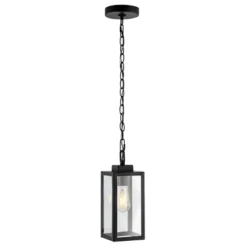 Clemens 5" Outdoor Pendant - PLT4019 - Black - Safavieh