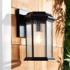 Hylan 8.46" Outdoor Sconce (Set Of 2) - PLT7006 - Black - Safavieh -Lighting Store GUEST fc181d54 c389 423f 802c e6c49230eedb