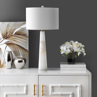 Delilah Alabaster Table Lamp - 30 Inch Height - TBL4067 - White - Safavieh 3 Delilah Alabaster Table Lamp - 30 Inch Height - TBL4067 - White - Safavieh