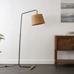 Millie 61" Floor Lamp - FLL4137 - Black/Natural - Safavieh -Lighting Store GUEST fd3b38e3 d86f 4964 9a12 c1718f6fc7d3